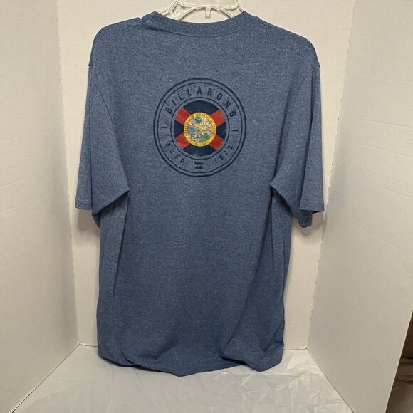 Billabong Men's Short Sleeve Surf Shirt UVA/UVB Protection, Size Large, Blue - Picture 4 of 7